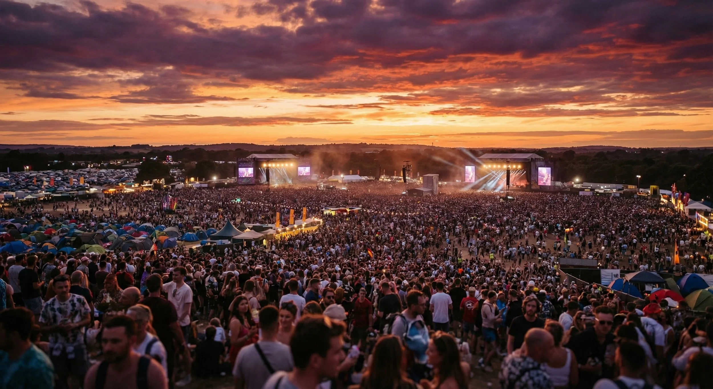 Concert crowd atmosphere